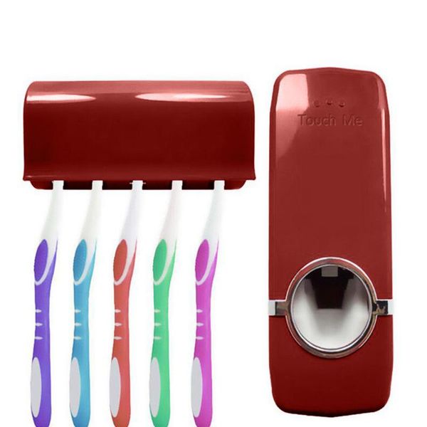 

toothbrush holders automatic toothpaste dispenser with 5 holder set wall mount stand bathroom products toiletry