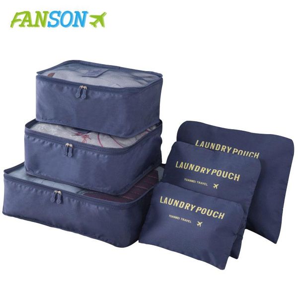 

duffel bags fanson 6pcs men and women travel bag clothes underwear bra packing cube luggage organizer pouch closet divider organiser