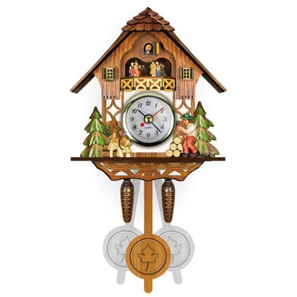 

wall clocks wood nordic retro living room bedroom office home decoration decor clock hanging