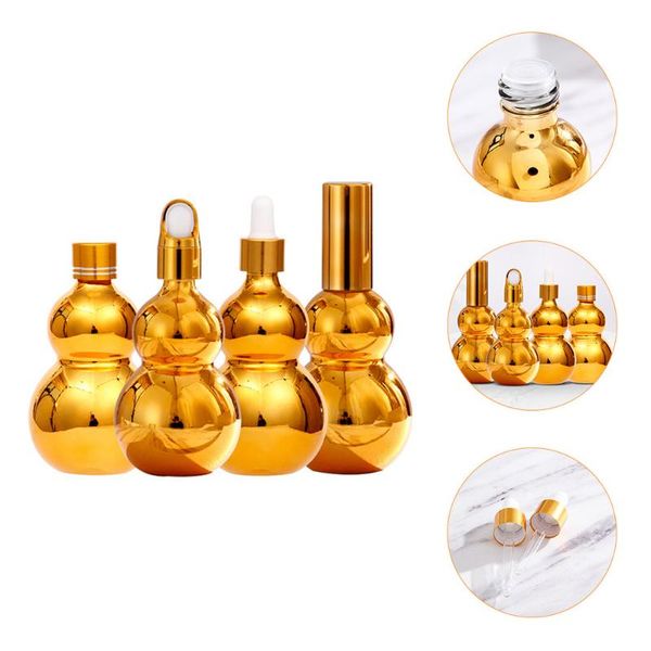 

storage bottles & jars 4pcs 30ml creative gourd shaped essential oil spray lotion container