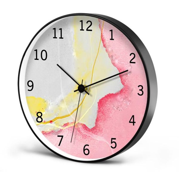 

wall clocks silent metal clock modern design art glass simple living room reloj de pared moderno creative home decor mm60wc