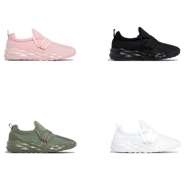 

large women's sports shoes solid color breathable mesh casual/gjw73004