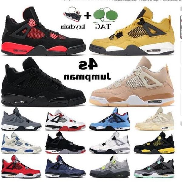 

basketball shoes mens women jumpman 4s shimmer fire red 4 black cat desert moss university blue bred oreo cactus jack thunder menssd42