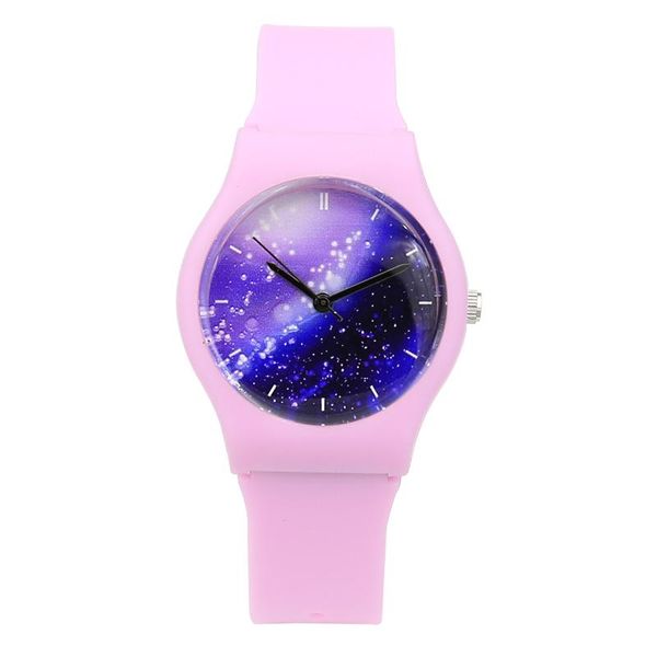

wristwatches fashion purple stars transparent students christmas gift children waterproof jelly watch girls sports wristwatch reloj mujeres, Slivery;brown