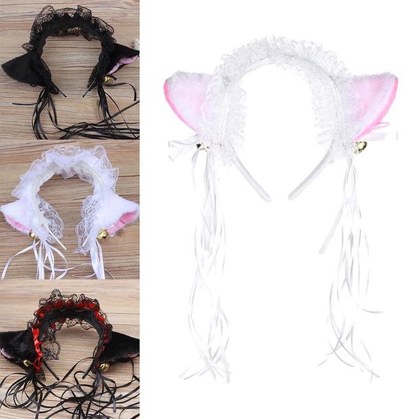 

hair clips & barrettes 2021 beautiful masquerade halloween cat ears cosplay ear party costume bow tie bell headwear headband accessories, Golden;silver
