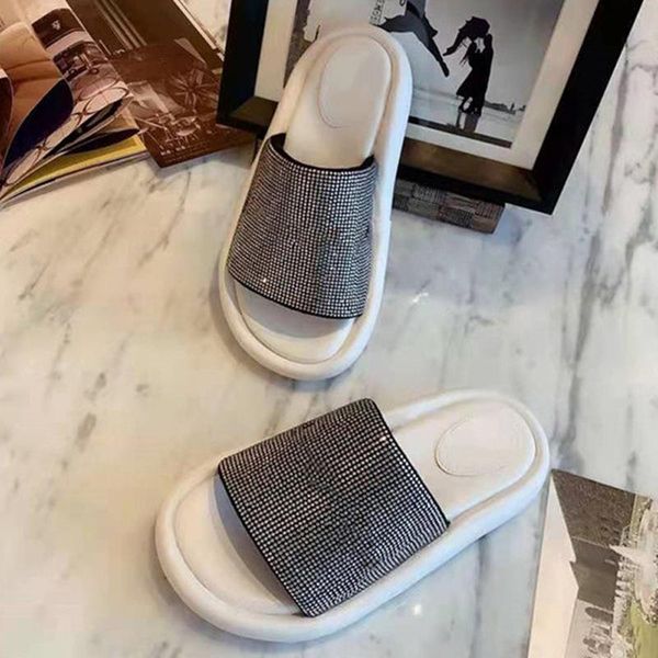 

slip on slippers luxury designer brand shoes women outdoor slides platform woman collection 2021 design female, Black