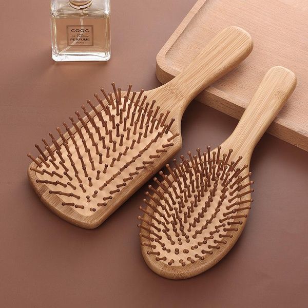 

hair brushes bamboo handle air bag massage combs good for environmental soft brush beauty and healthy dressing tools, Silver