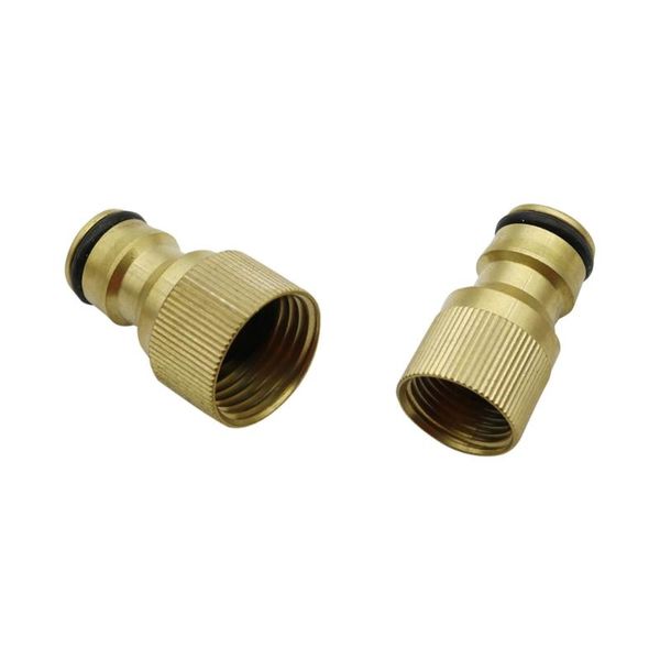 

watering equipments m18/m22 female thread diaphragm pump nipple joints brass car washer quick connect nipples water gun connector 1 pcs