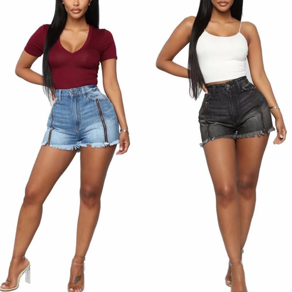 

women's shorts cotton slim high waist solid fashion summer party nightclub retro pocket decoration, White;black