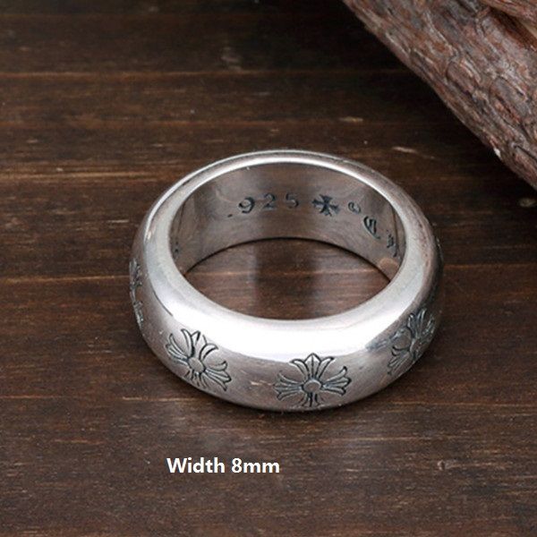 

handmade 925 sterling silver vintage crosses thick band rings american europe antique handmade designer punk gothic luxury jewelry accessori