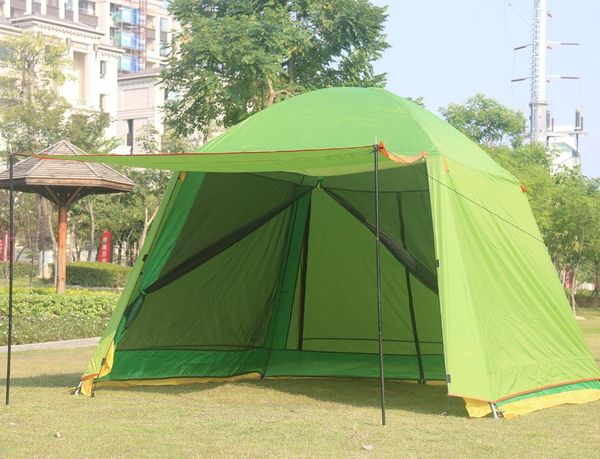 

alltel 300*300*210cm 5-8 person double layer waterproof camping tent large gazebo barraca carpas de camping sun shelter