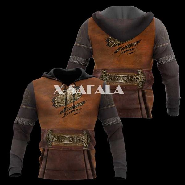 

men's hoodies & sweatshirts the viking tattoo 3d full print size hoodie man women harajuku outwear zipper pullover sweatshirt unisex-12, Black