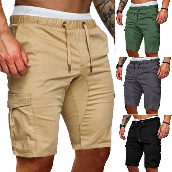 

men's shorts nice summer men loose voguecargo solid color elastic drawstring modis bermuda masculina short homme, White;black