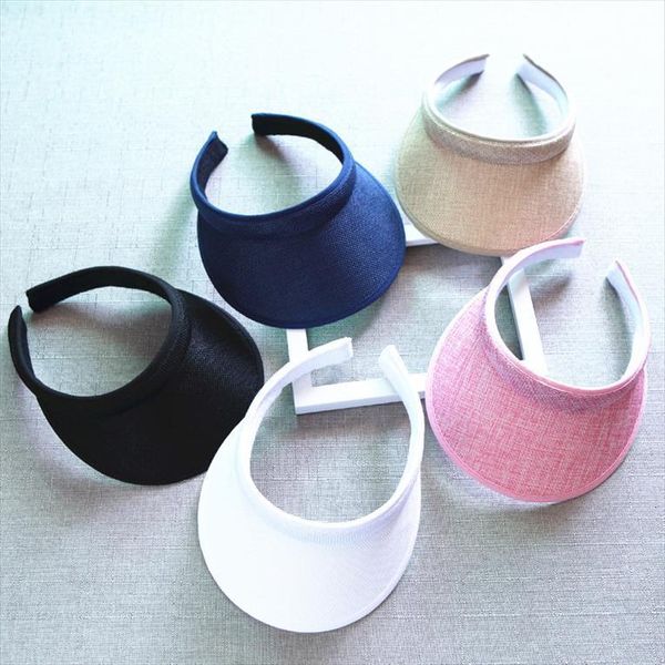 

Summer Breathable Straw Sun Hats Topless Empty Visor Cap Hat Ladies Adjustable Nature Beach Trip, Blue;gray