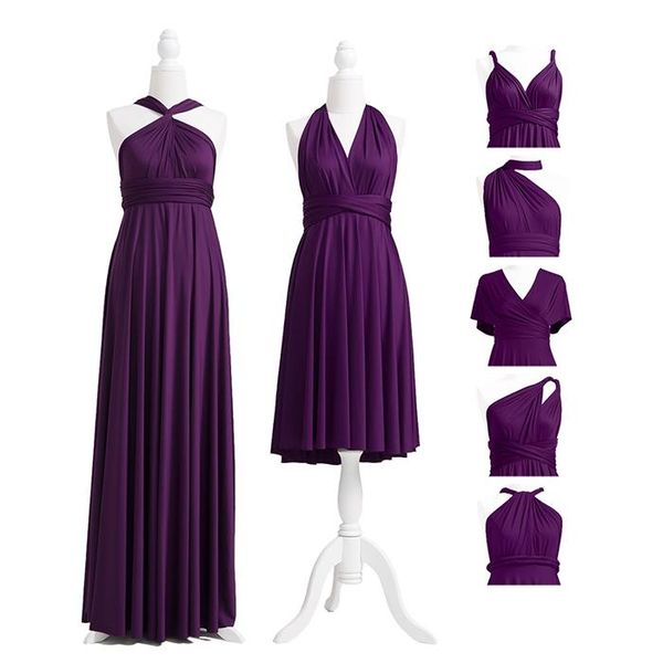 

women's tracksuits fashion ladies bridesmaid length and short styles can choose neckline shape dress, Gray