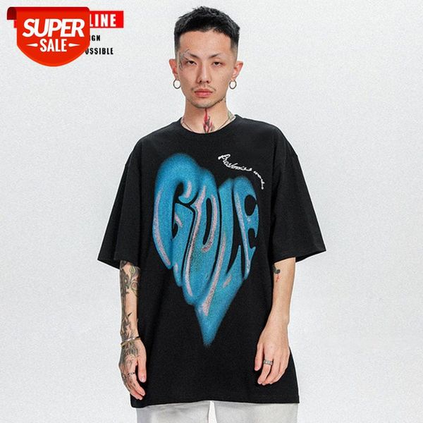 

streetwear men dark funeral line european and american high street fashion brand short t hip-hop graffiti printing oversize loose shor #x582, White;black