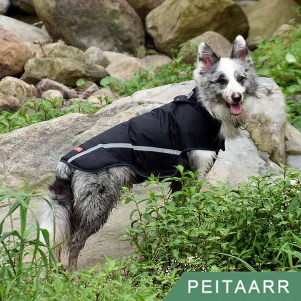 

dog apparel [peitaarr]pet supplies raincoat jacket outdoor clothes windproof rainproof pet walking hiking