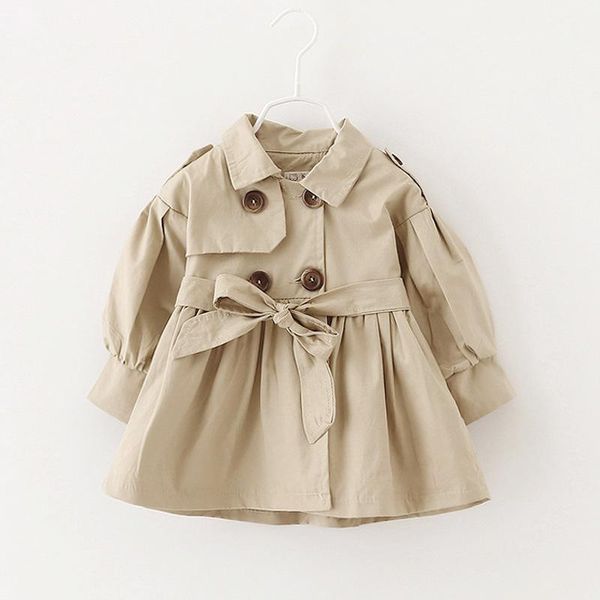

coat soft girls baby's windbreaker jacket outwear 2021 spring autumn buttons cardigan children's clothing, Blue;gray