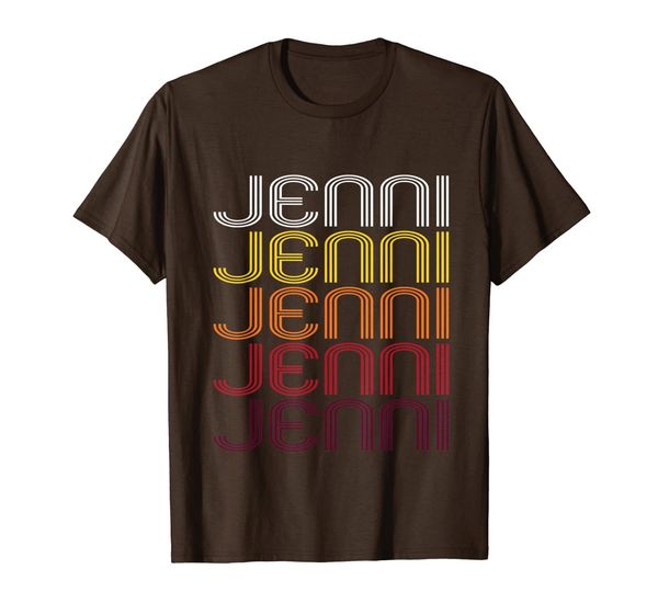 

jenni retro wordmark pattern - vintage style t-shirt, White;black