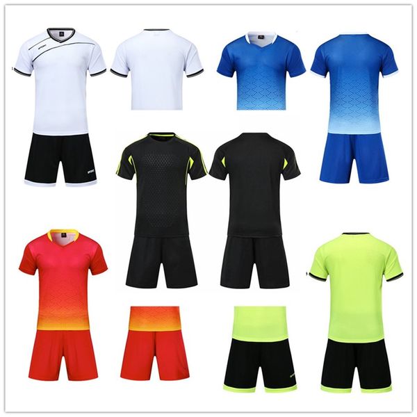 

2021 soccer jersey sets smooth royal blue football sweat absorbing and breathable children's training suit 001 478, Black