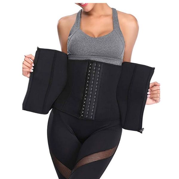 

women's shapers neoprene waist trainer belt abdominal trimmer shaper corset daily sports fat burning shapewear pregnant belly bandage, Black;white