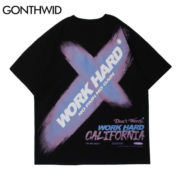 

gonthwid tshirt men streetwear hip hop graffiti letter print short sleeve cotton t-shirts fashion casual harajuku tees male c0315, White;black