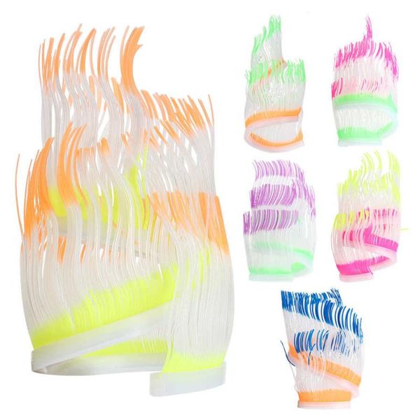 

aquarium ornaments fish tank artificial silicone coral sea anemone water plant landscape decorations