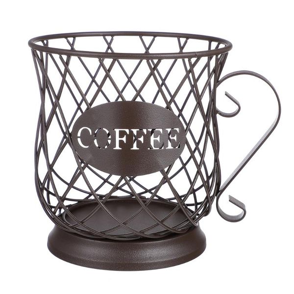 

coffee filters pod holder organizer mug cup keeper storage metal basket