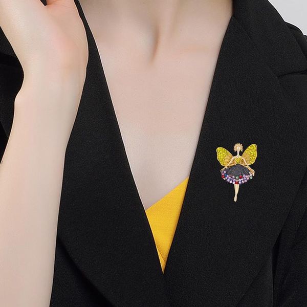 

pins, brooches 1pcs korean versions of fashion a variety colors butterfly girl brooch clothing accessories, Gray
