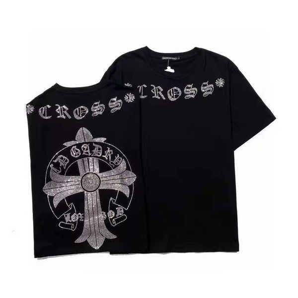 

ch chao brand cro ch cross drill short sleeve t-shirt, White;black