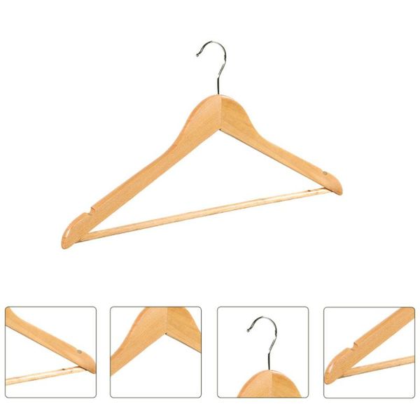 

hangers & racks 4pcs wooden suit home clothing storage el clothes hooks