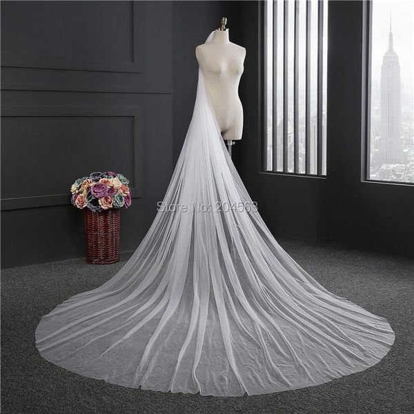 

bridal veils one-layer white or ivory veil 3 meters long wedding tulle for bride hl2021, Black