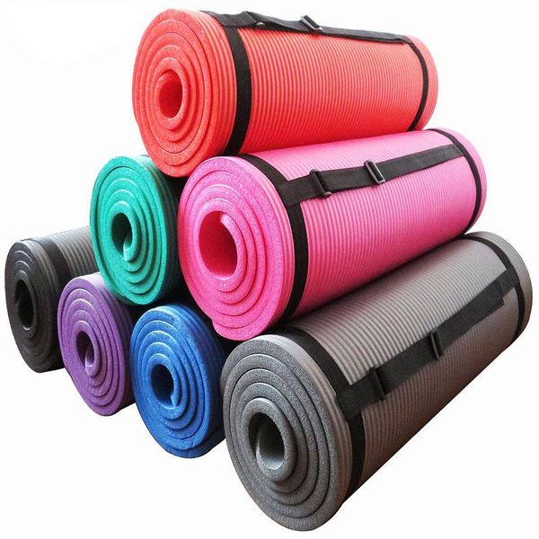

yoga mats mat multi-purpose 183*61*1.5 ultra-thick high-density anti-tear sports exercise with strap for fitness gym workout