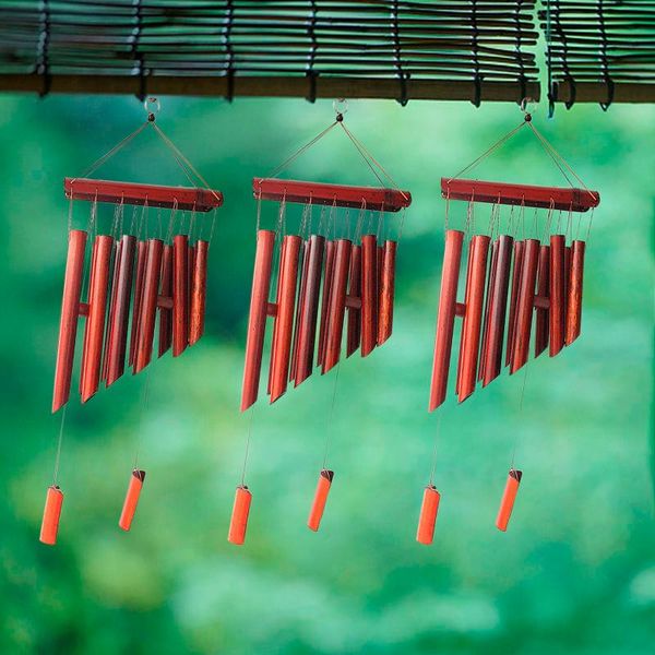 

garden decorations 40# retro handmade wind chimes furnishing pendant creative bamboo craftsmanship rainbow suncatchers vintage dÃ©coration de
