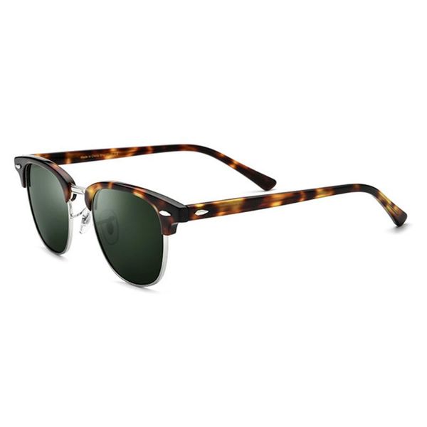 

sunglasses belight optical classical half rimless acetate with metal women men uv400 protection case oculos 9171t, White;black
