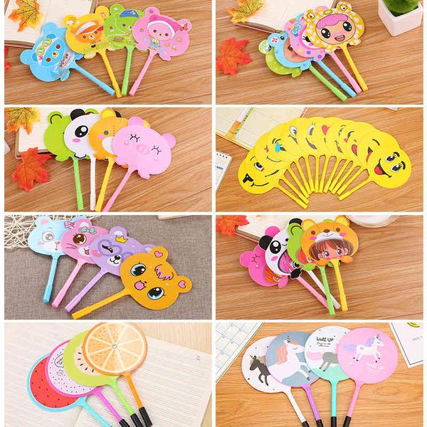 

fan cartoon pen creative student prize gift ballpoint cute stationery advertisement, Blue;orange