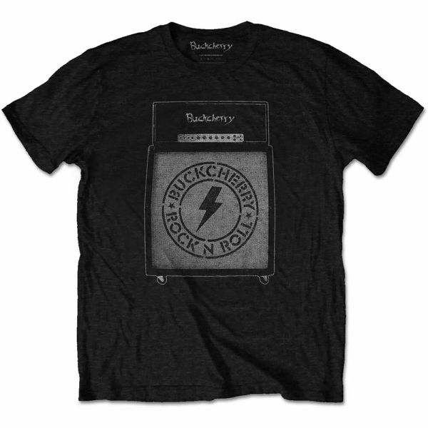 

buckcherry amp stack official t-shirt men unisex, White;black