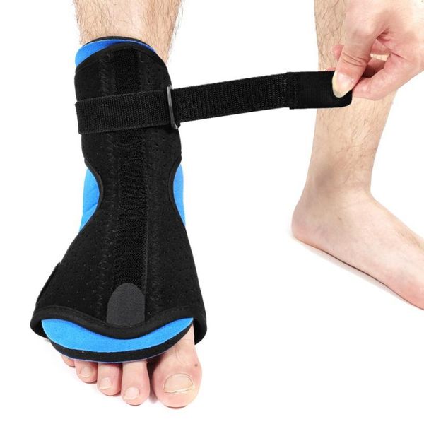 

sports compression protective guard wrap fitness sportswear foot support with ball ankle, Blue;black