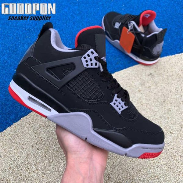 

bred jumpman 4 4s fashion shoe black red mens basketball shoesa52