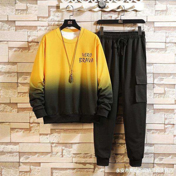 

and tracksuits men's sports leisure suit of gradual change sweater, Gray