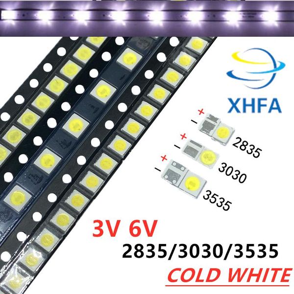 

light beads 50-100pcs pcs for lg led tv backlight 2835 3030 3535 3v 6v 1w 3w kit electronique lcd repair cool cold white