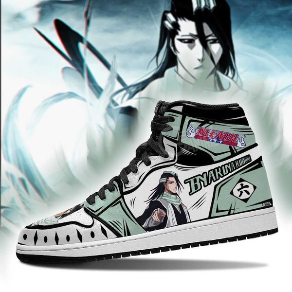 

bleach byakuya anime sneakers fan gift idea mn05 high basketball shoes non slip