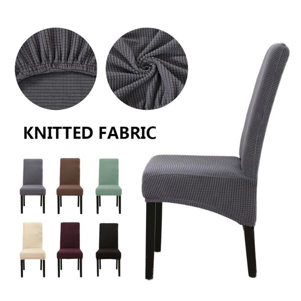 

chair covers knitted thicked cover long back seat protector big size europe style for restaurant el party banquet