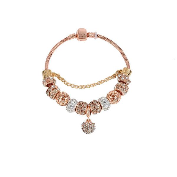 

hand catenary bracelet personality love creative design sense beaded snake bone string wind baroque ornament, Golden;silver