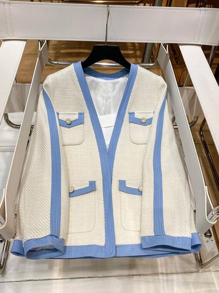 

women's jackets 2021 autumn cotton woolen patchwork denim fashion jacket women camellia v-neck open stitch long sleeve coat lady, Black;brown