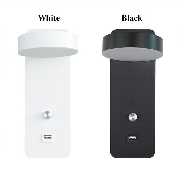 

wall lamp led bedroom bed headlight light rotating button modern minimalist background ornament