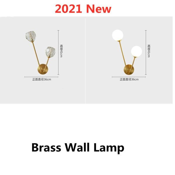 

wall lamp 2021 luxury brass light 220v 110v living room bedroom bedside sconce aisle lighting decoration