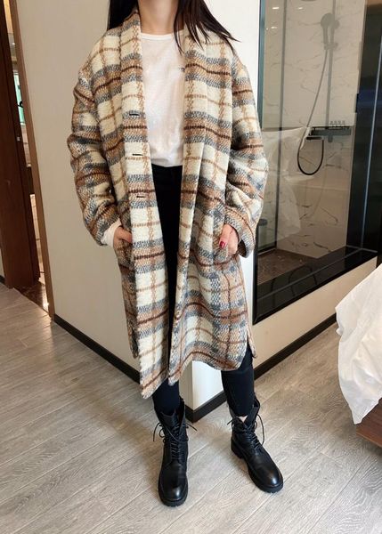 

winner women plaid wool jacket outerwear female casual coat gdnz 8.28 women's & blends, Black