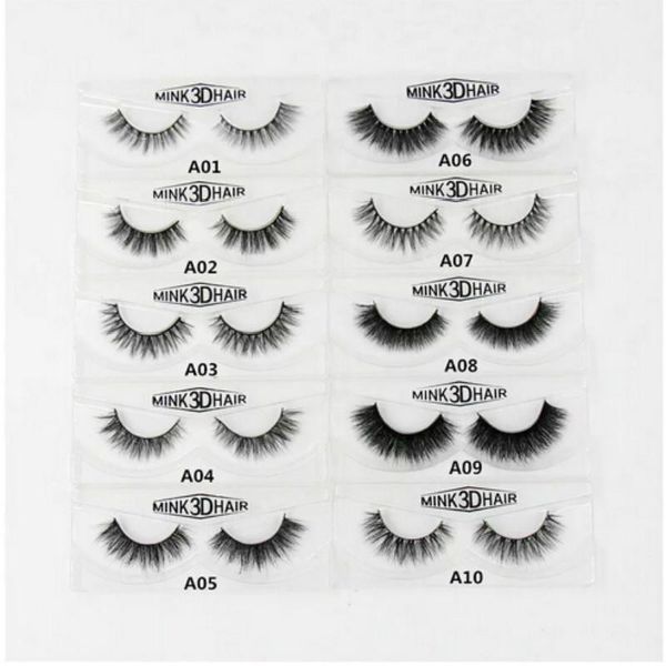

mink eyelashes natural extension long cross thick lashes handmade eye a01-a19 (blank box available)1