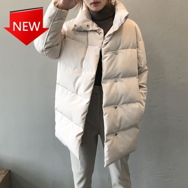 

lady thicken cotton female warm winter coat sleeve collar, Black;red